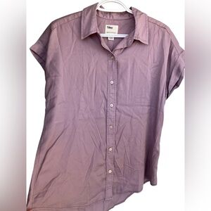 Tilley tencel button up shirt purple medium